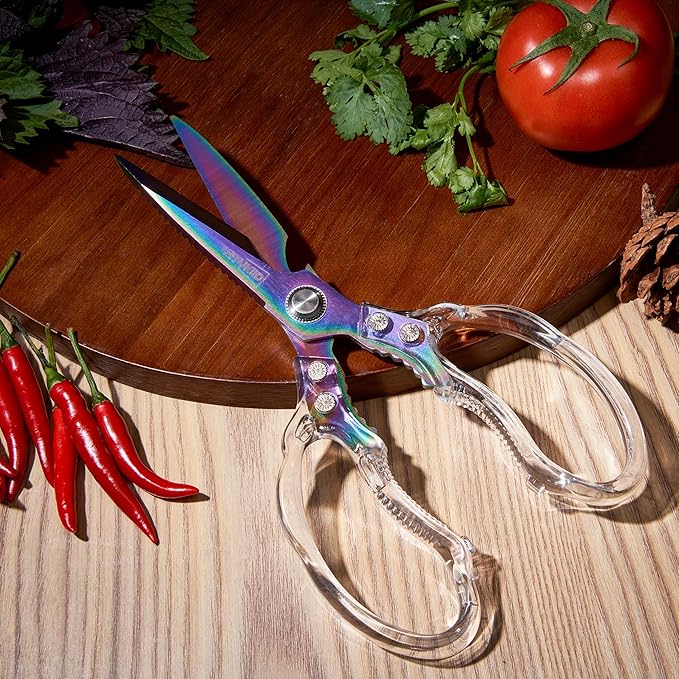 Rust-Resistant Kitchen Scissors, Transparent and Stylish Handle, Suitable - Image 2