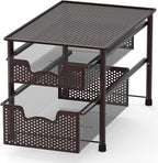 Simple Houseware Stackable 2 Tier Sliding Basket Organizer Drawer by SimpleHouseware