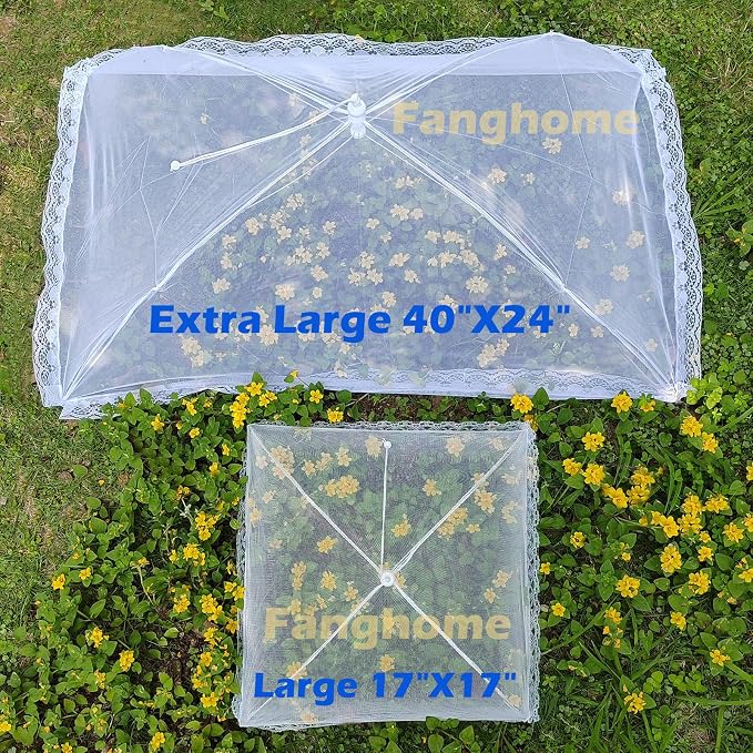 Mesh Food Covers for Outside, 3 Extra Large 40"X24" Jumbo Pop-Up Mesh Food Tent - Image 6