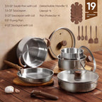 CAROTE 19pcs Stainless Steel Cookware Set - Image 2