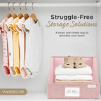 VIVIDECOR Open Front Trapezoid Closet Bins 12x12x10 – Easy Access Shelf - Image 6