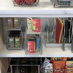 Simple Houseware 2-Tier Spice Rack Slide Out Wire Basket Drawer Organizer - Image 2