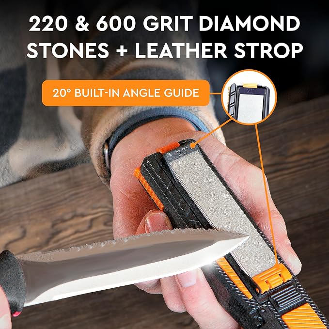 Orange Ninja Pocket Field Knife Sharpener – 8-in-1 Camping & Hunting EDC Knife - Image 4