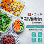 Razab 30 PC Glass Food Storage Containers - Image 8