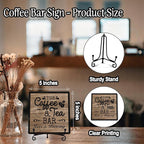 Coffee Bar Sign, Love is Brewing Farmhouse Tabletop Decor, Coffee and Tea Lover - Image 2