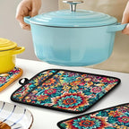 Vibrant Mandala Floral Pot Holders - Image 5