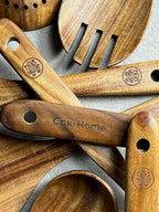 Wooden Cooking Utensils Set – Coki Home 9-Piece Teak Wood Kitchen Utensils - Image 4