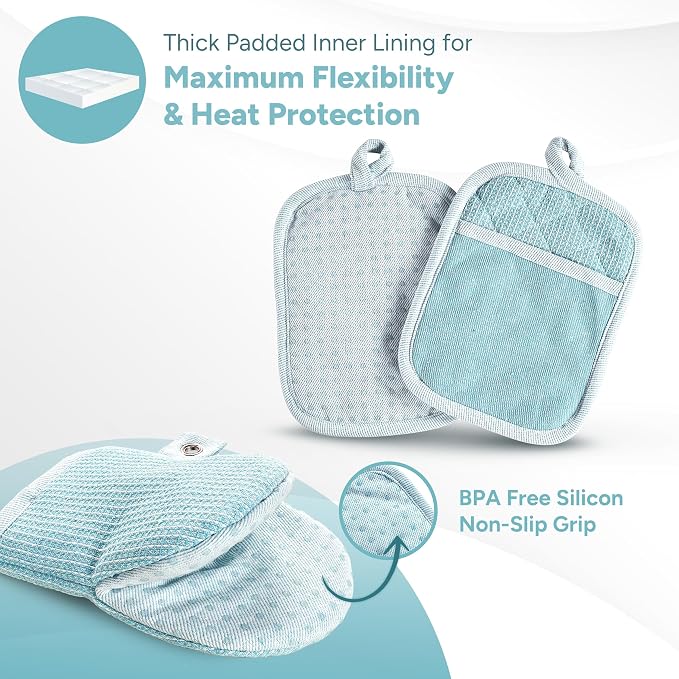 Casa Platino Silicone Oven Mitts & Pot Holders, 4-Piece – Oven Mitt - Image 3