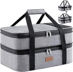 Lifewit Insulated Double Decker Casserole Carrier, Expandable Lasagna Lugger by Lifewit