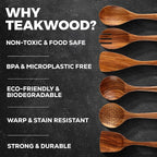Zulay Kitchen 6 Piece Wooden Spoons - Image 4
