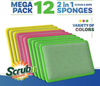 SCRUBIT - Scrub and Wipe Cleaning Pads – Dual Sided Scouring Pad and Dish - Image 5