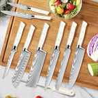 MDHAND Chef Knife Set with Roll Bag, High Carbon Stainless Steel Japanese - Image 8