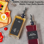 Olive Oil Dispenser Bottle for Kitchen, 16.9 oz/ 500 ml Vinegar Dispenser - Image 4