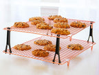 Nordic Ware Stackable Cooling 2 Copper Racks Plus 4 Snap-On Legs, 16.875 in × - Image 5
