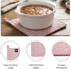 Encasa XO Heat Resistant 100% Cotton Oven Glove & Potholder Set - Image 4