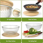 Stackable Space-Saving Nesting Set of 3 Glass Bowls - Image 4