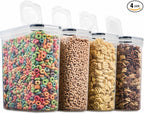 4 Pack Airtight Cereal & Dry Food Storage Container by Seseno