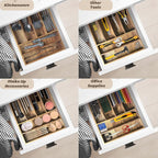 KITEISCAT Acacia Wood Silverware Organizer, Kitchen Utensil Drawer Organizer - Image 7