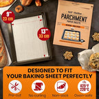 220 Pcs 9x13 Inch Parchment Paper Sheets by Baker's Signature | Parchment - Image 3