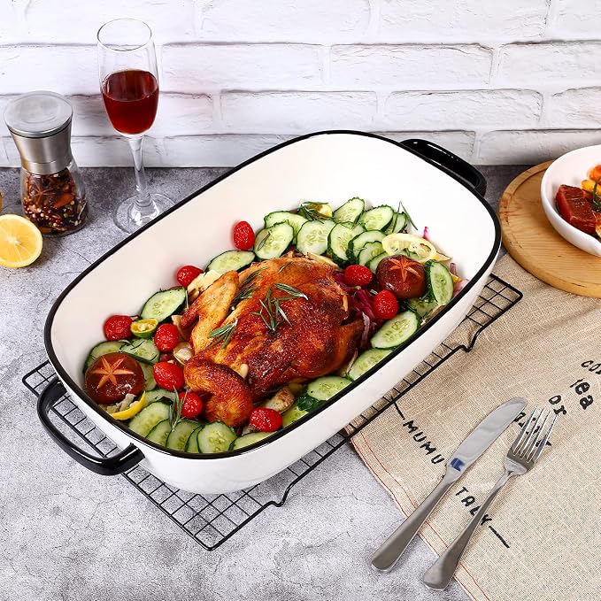 4.5 Quart Ceramic Baking Dish, Serving Bakeware - Image 2