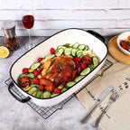 6 Quart Large Rectangular Baking Dish, 16x11 Inches Ceramic Baking Pan - Image 4