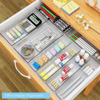 3 Pack Clear Plastic Drawer Organizer Tray Cutlery Utensil Makeups Drawer - Image 4