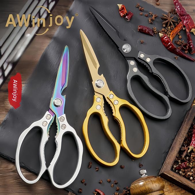 AWinjoy Heavy Duty Sharp Kitchen Scissors - Image 6