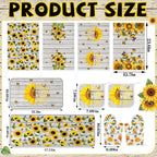 Fourluoo 10 Pcs Sunflower Kitchen Decor Set Butterfly Towels and Rugs Oven - Image 3