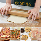 Bamber Wood Rolling Pin for Baking Wooden Rolling Dowel Stick Dough Roller for - Image 7