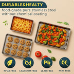 Baker’s Signature Stainless Steel Cookie Sheet Pan, Stainless Steel Baking - Image 6