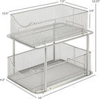 Sorbus 2 Tier Metal Under Sink Organizer - Image 3