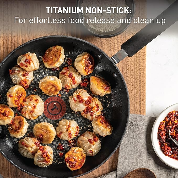 T-fal Ultimate Hard Anodized Nonstick Cookware Set 12 Piece, Oven Broiler Safe - Image 4