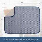 S&T INC. Dish Drying Mat XL, 18” x 24”, Absorbent Microfiber Kitchen Counter Mat - Image 6