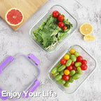 8 Pack 36oz Large Glass Meal Prep Containers - Image 6