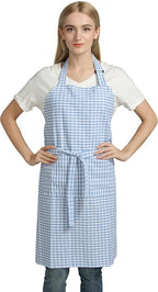 Vintage Gingham Kitchen Aprons Chef Bib Canvas Aprons Christmas Holiday Home by Jennice+House
