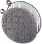 DII Basic Terry Collection Quilted 100% Cotton, Oval Potholder, 2 Piece by DII