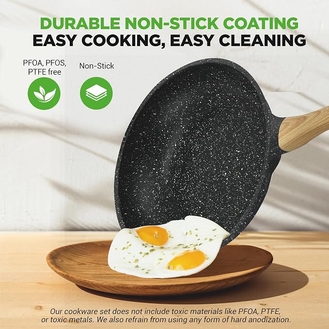 NutriChef 22‑Piece Non‑Stick Ceramic Pots and Pans Set – - Image 3