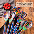Gudamaye Pakkawood 7-Piece Wooden Cooking Utensils, Wooden Spoons - Image 5
