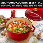 Mueller 6qt Enameled Cast Iron Dutch Oven, Heavy-Duty Casserole and Braiser Pan - Image 7