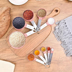 Measuring Cups and Spoons Set, 10 Pieces Nesting Measure Tools, Kitchen - Image 6