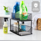Sorbus 2 Sets of 2 Tier Metal Under Sink Organizer - Image 6