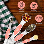 Magnetic Measuring Spoons Set of 9 Stainless Steel Dual-Sided Stackable - Image 3