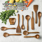 Wooden Utensil Set 12 PCS - Image 4