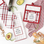 DII Home Sweet Farmhouse Kitchen Collection, Potholder/Oven Mitt/Dishtowel Set - Image 3