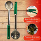 4 Ounce Slotted Stainless Steel Portion Control Ladle Spoon - Image 2