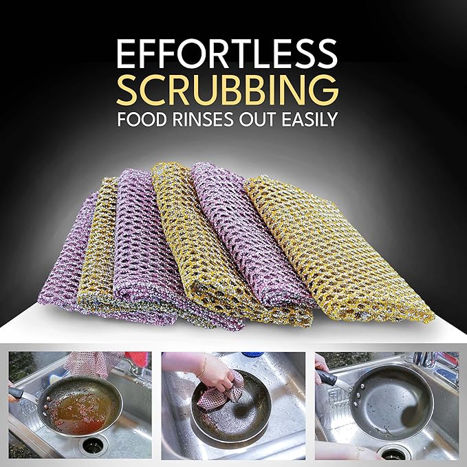 The Crown Choice Heavy Duty Non-Scratch Dish Scrubbers - Image 6