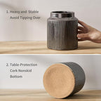 JIEMEI HOME Kitchen Utensil Holder, 6.77" Ceramic Farmhouse Stable Utensil Crock - Image 4