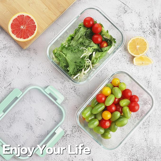 10 Pack Borosilicate Glass Meal Prep Containers - Image 6