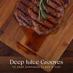 Deer & Oak Large Carbonized Cutting Board 15" x 9.8" x 0.8", Pre-Oiled Bamboo - Image 7