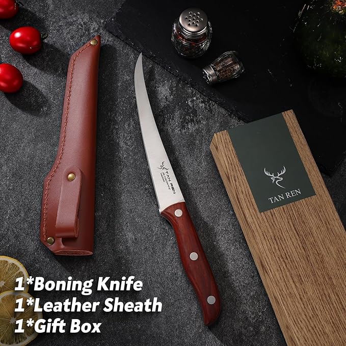 TAN REN 7-Inch Stainless Steel Boning Knife, Meat Cutting Knife - Image 6